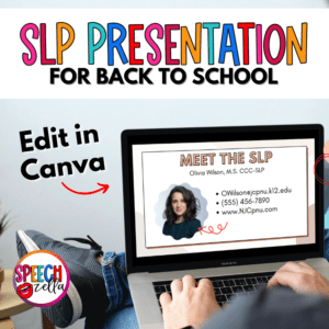 Back to School Night Presentation for SLPs - Speechzella