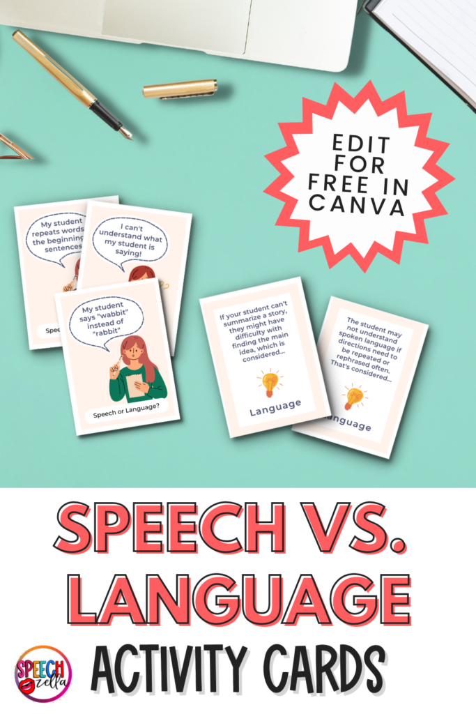 Difference between speech and language