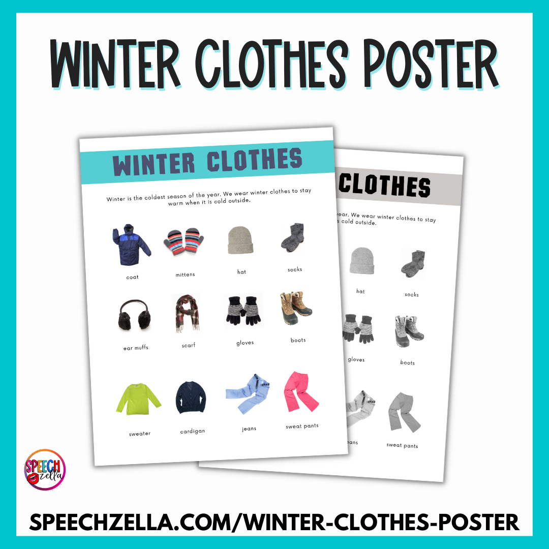 Winter Clothes Poster