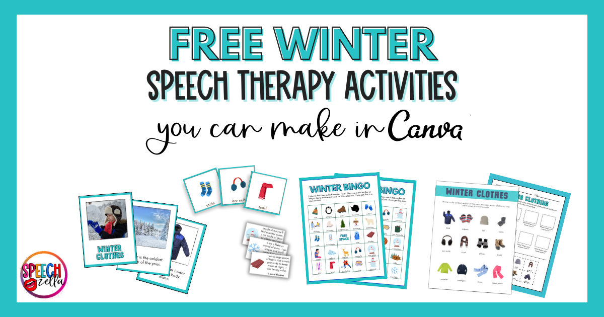 Winter Speech Therapy Activities