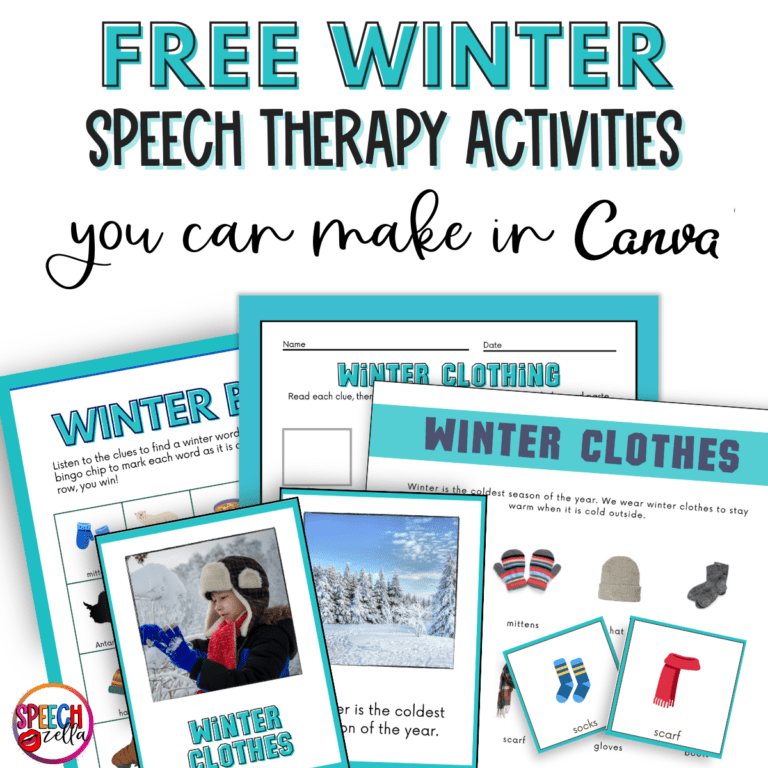 Winter Speech Therapy Activities