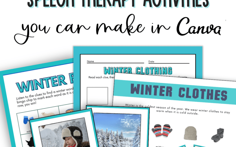 Winter Speech Therapy Activities