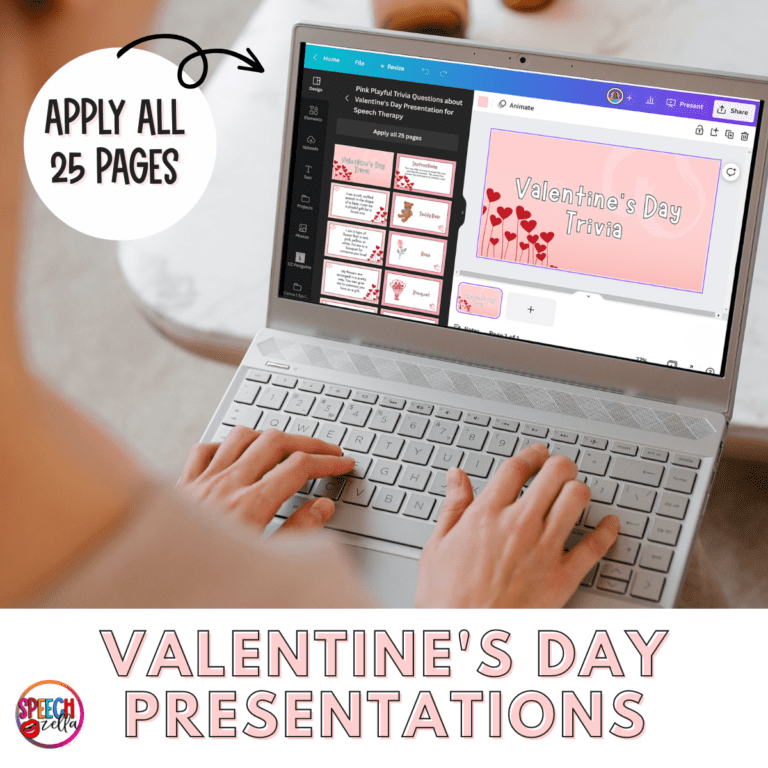 Valentine's Day Presentation for Speech Therapy