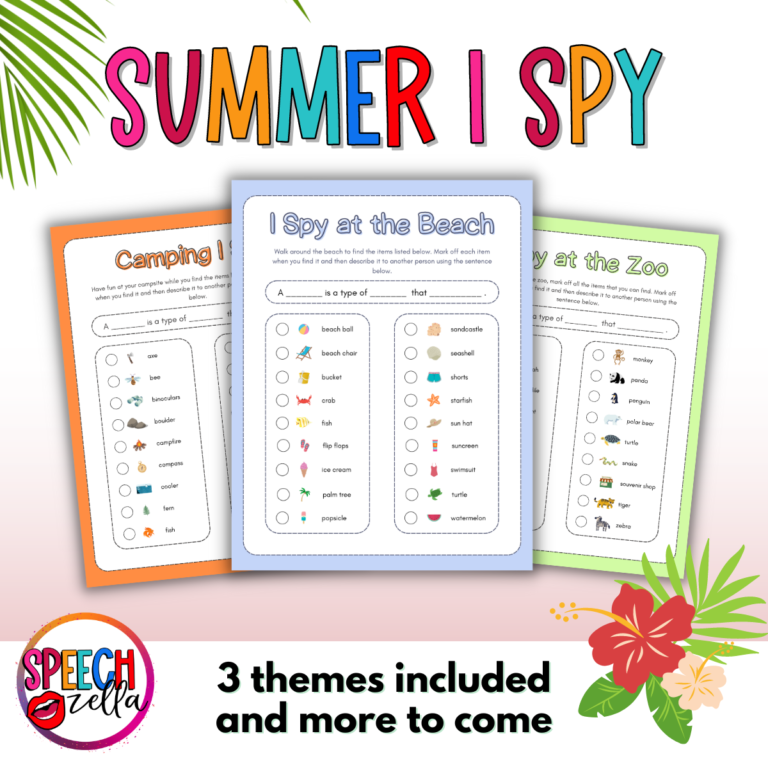 summer I spy printable