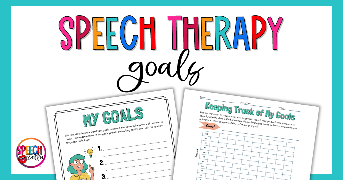 Resources to Target Speech Therapy Goals and Objectives - Speechzella