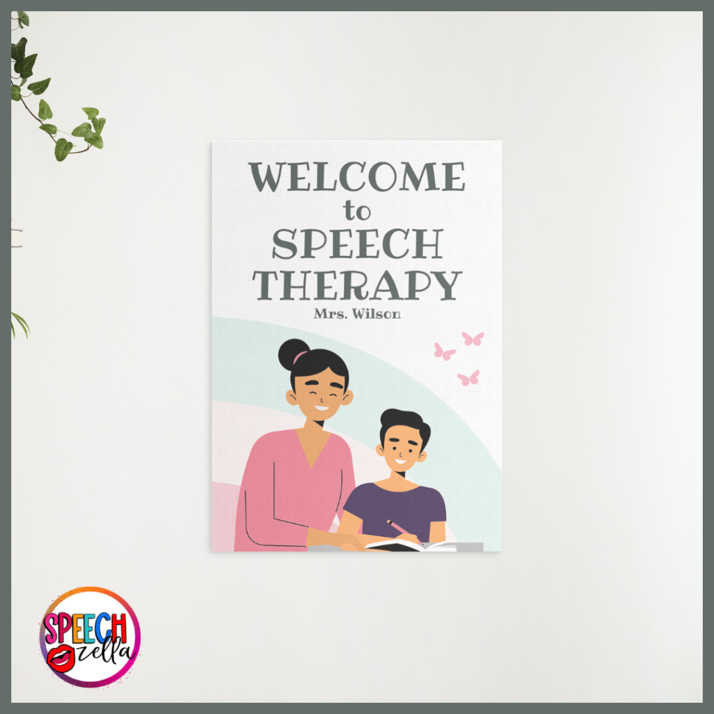 Welcome your students back to speech therapy this school year with this “Welcome to Speech” poster! Get your students motivated and excited to come to speech therapy this school year. Easy to edit, download and print, you can customize this poster any way you like. 