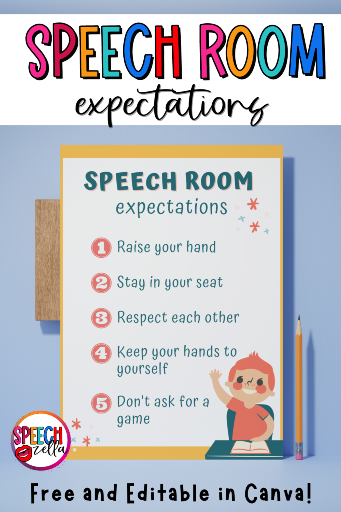 If you want to create a positive and productive atmosphere in your speech room, then check out this "Speech Room Expectations" printable.