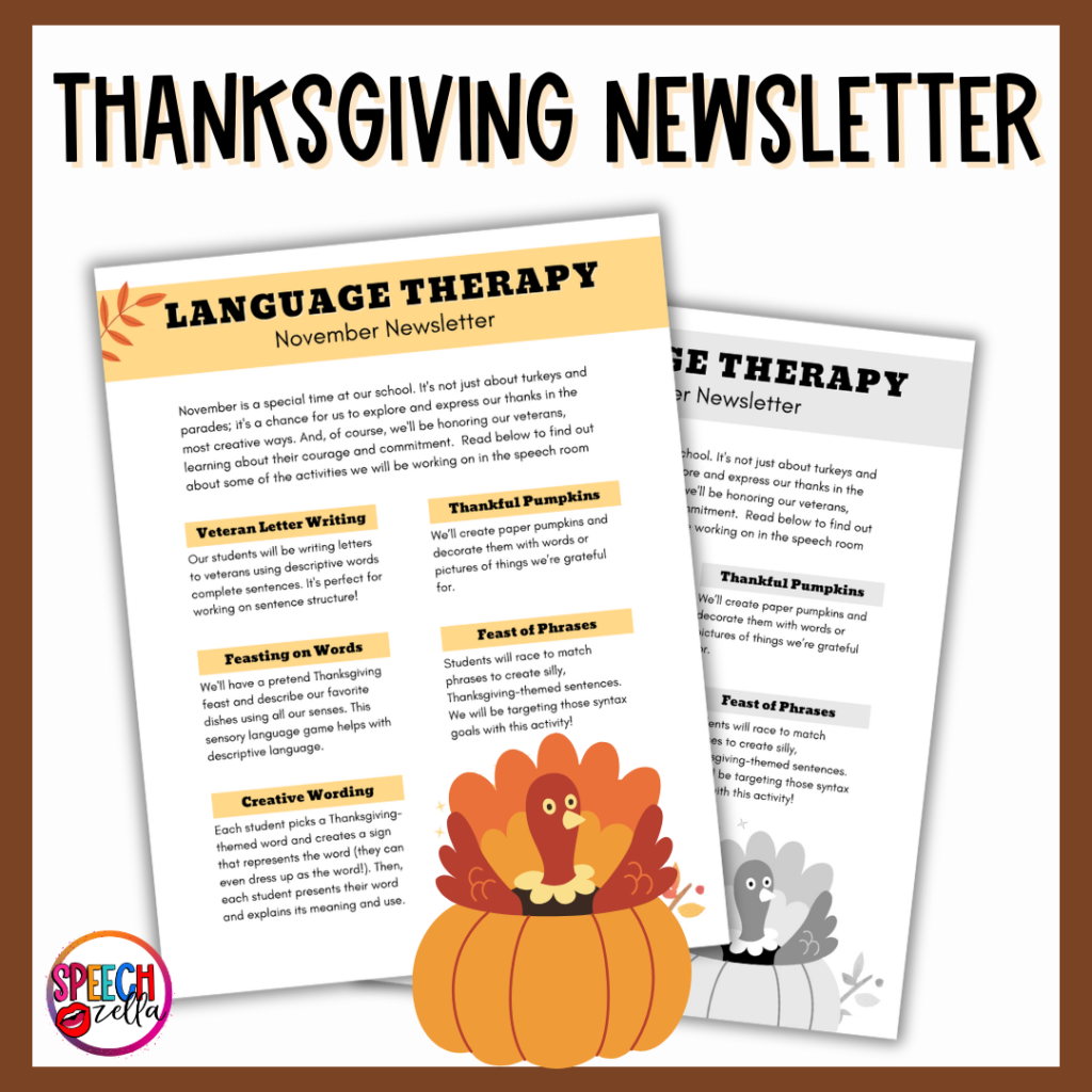 Thanksgiving Newsletter