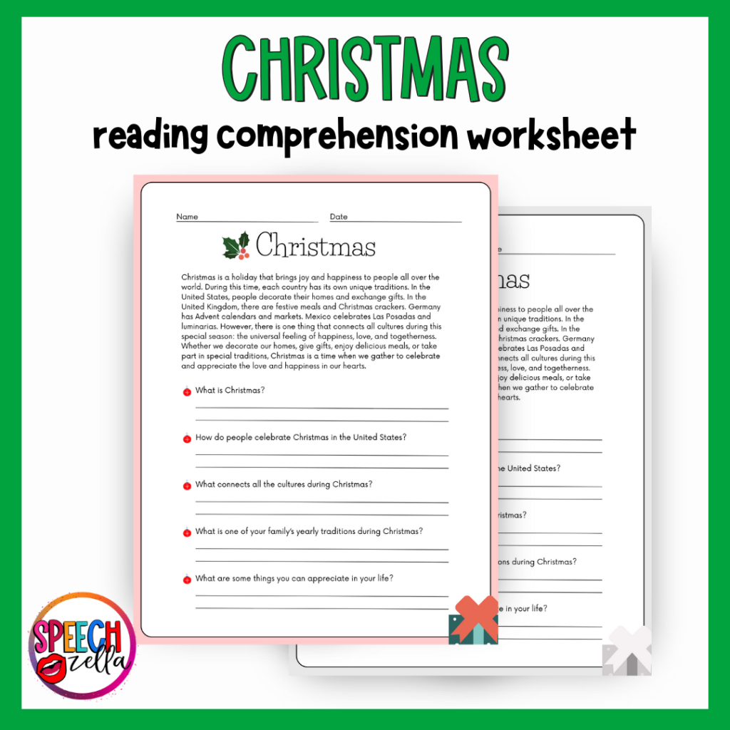 Christmas Reading worksheet