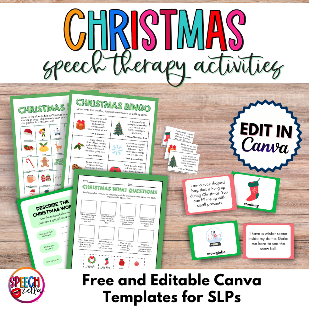 Christmas speech therapy activities