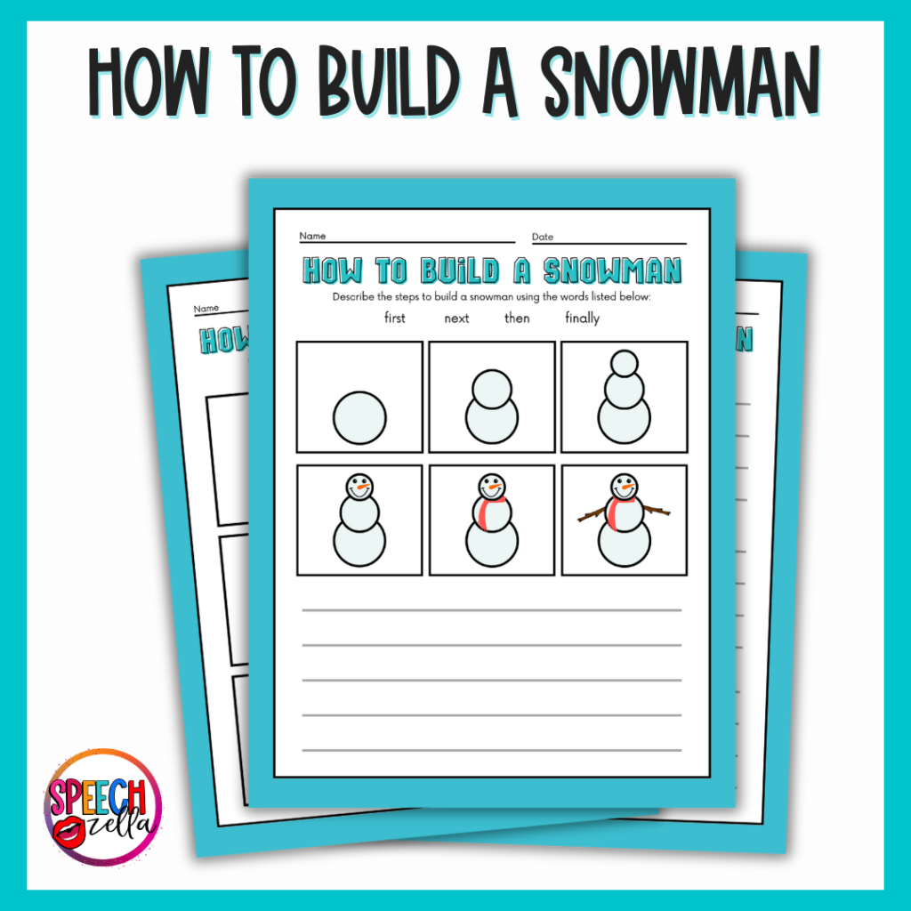 How to build a snowman writing