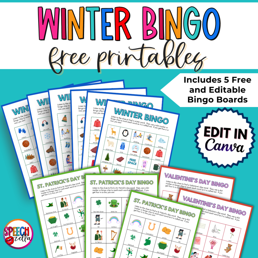 winter bingo free printable