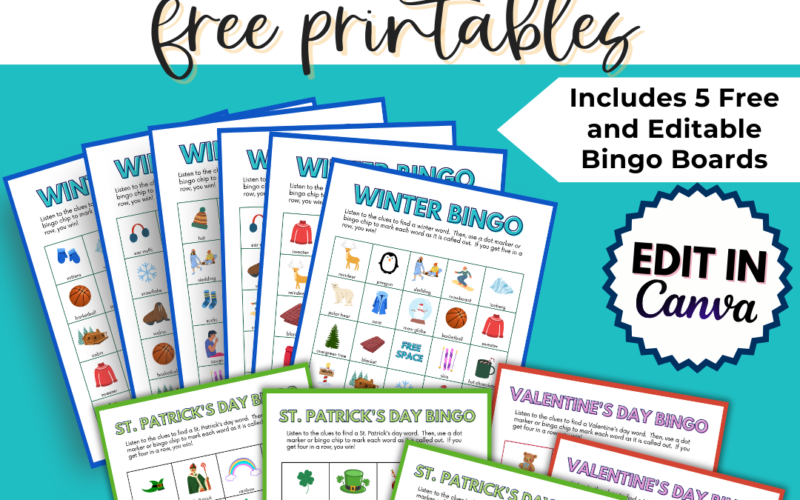 winter bingo free printable