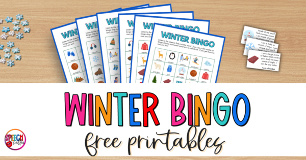 Best Winter Bingo Free Printable Games for Kids - Speechzella