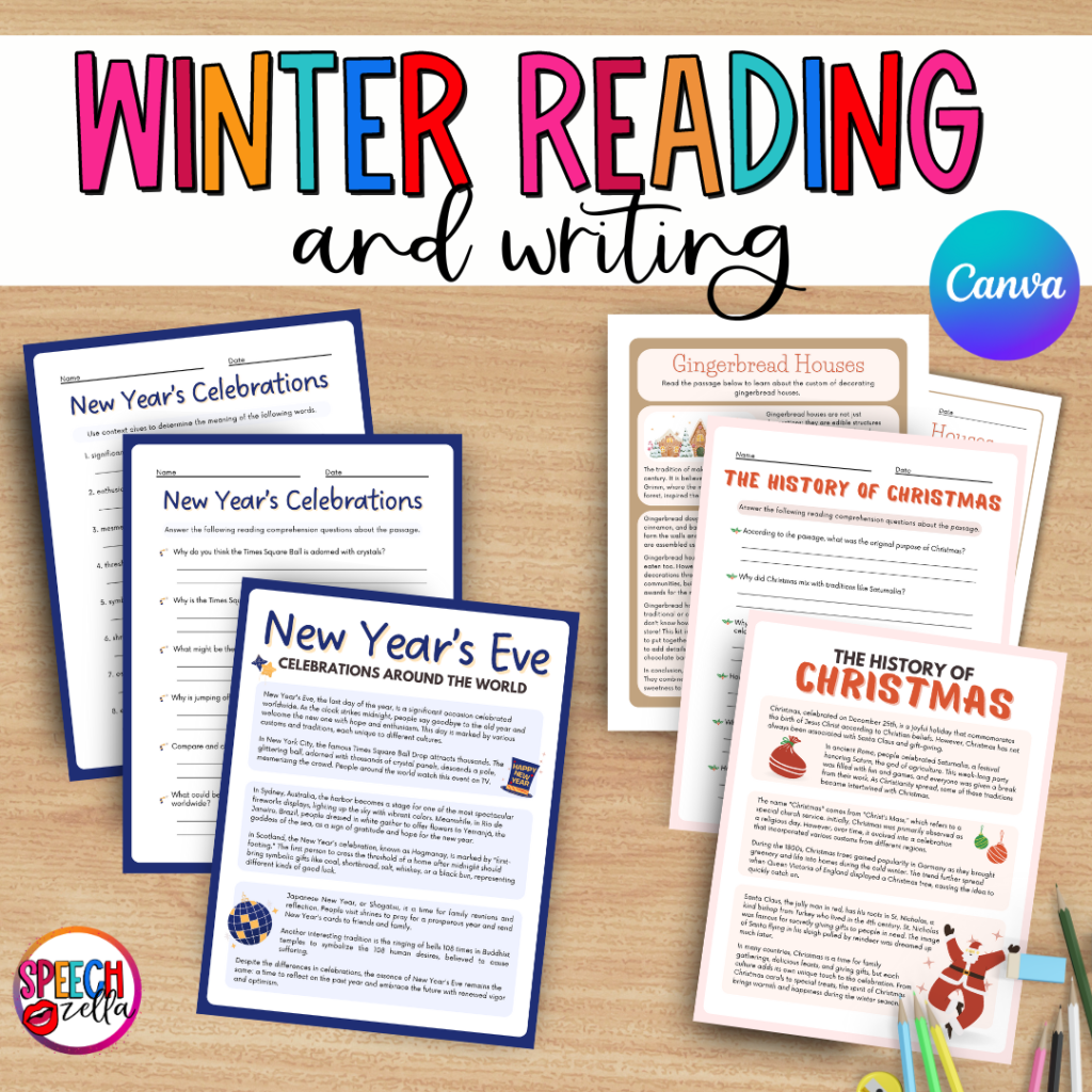 Free printable winter writing worksheets