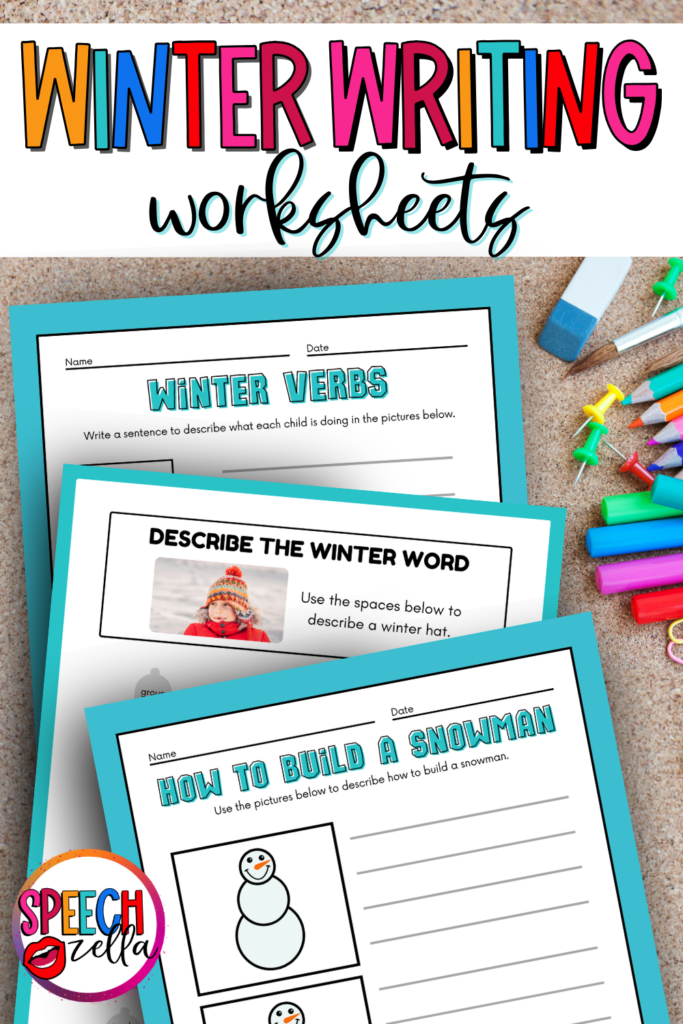 Winter writing sheet