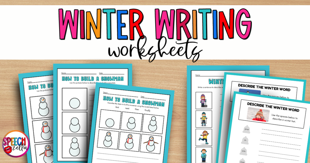 Winter writing worksheet