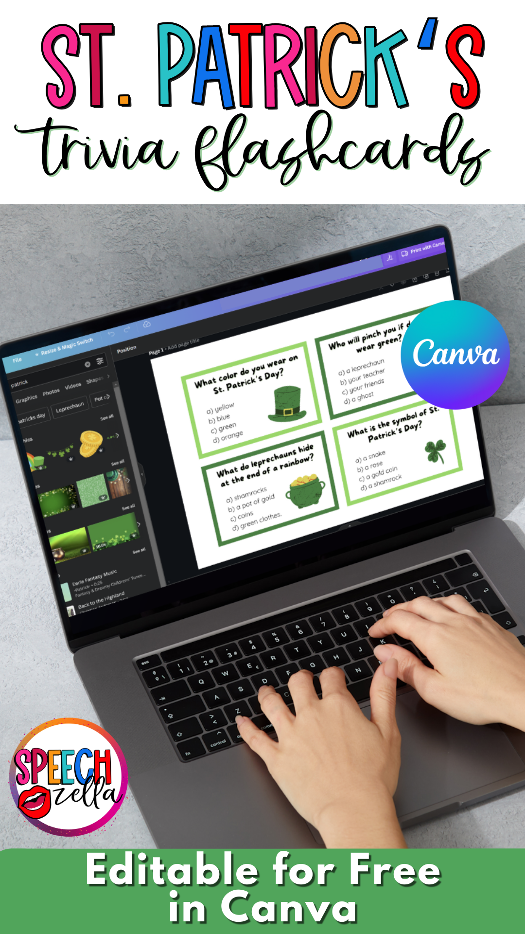 How to Catch a Leprechaun Printable Ideas in Canva - Speechzella