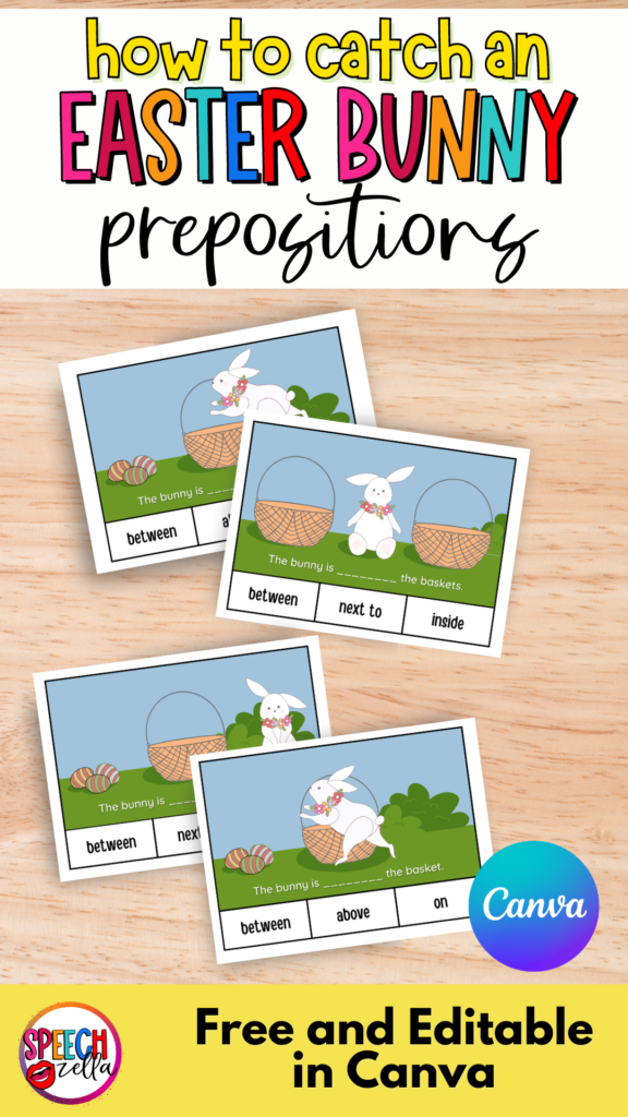 How to catch the Easter Bunny Activities for prepositions