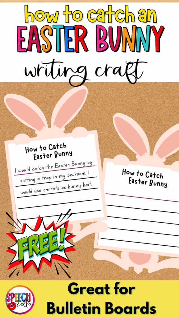 How to catch the Easter Bunny writing activity