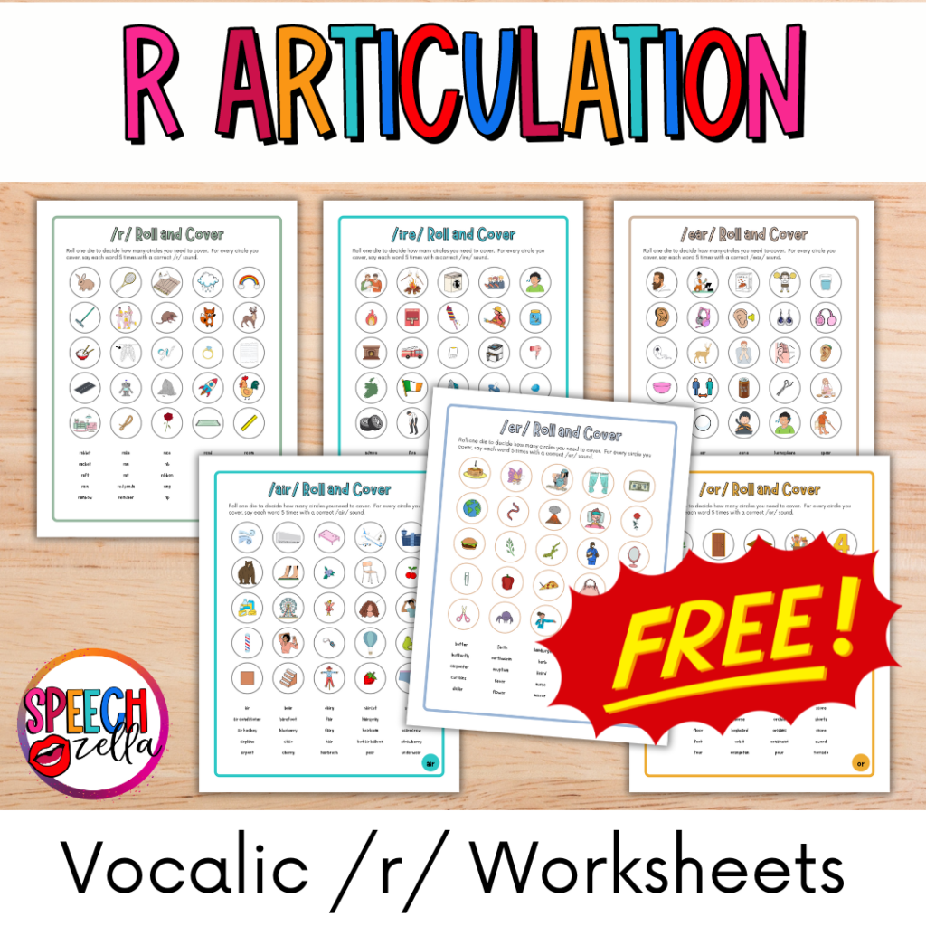 Vocalic r worksheets