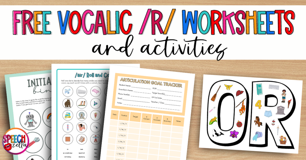 Vocalic r Worksheets