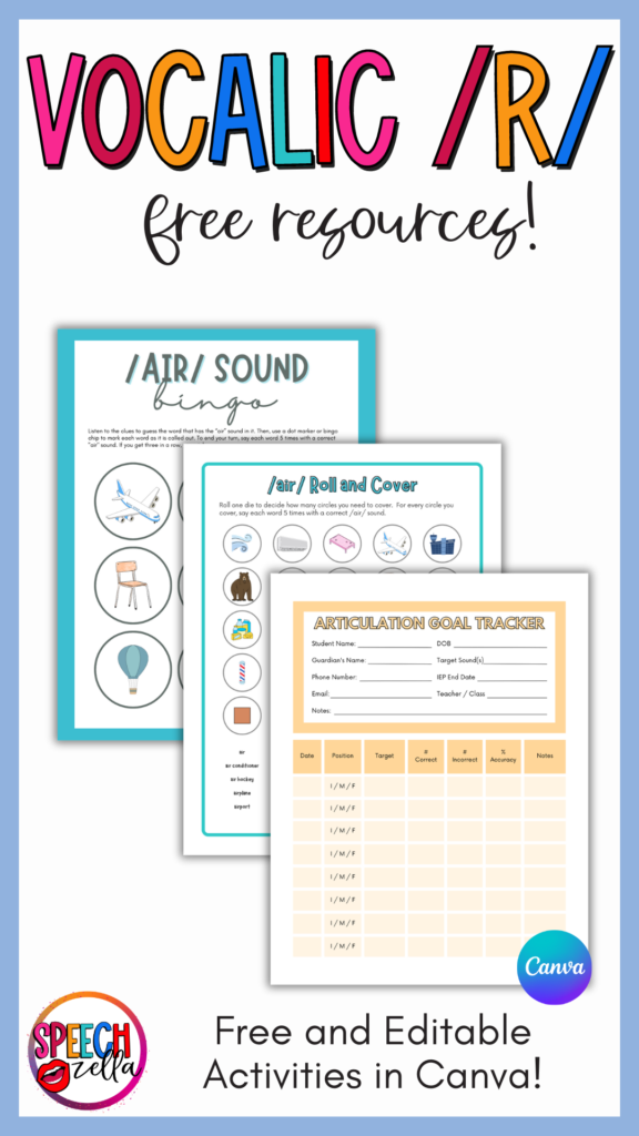 Free Vocalic r worksheets and Resources