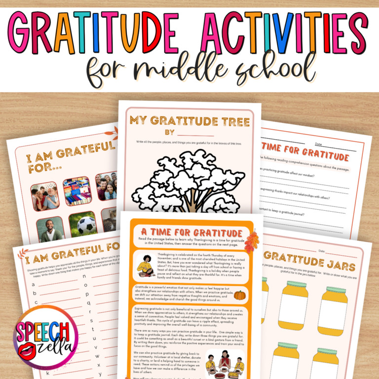 Gratitude Activities for Middle School Students