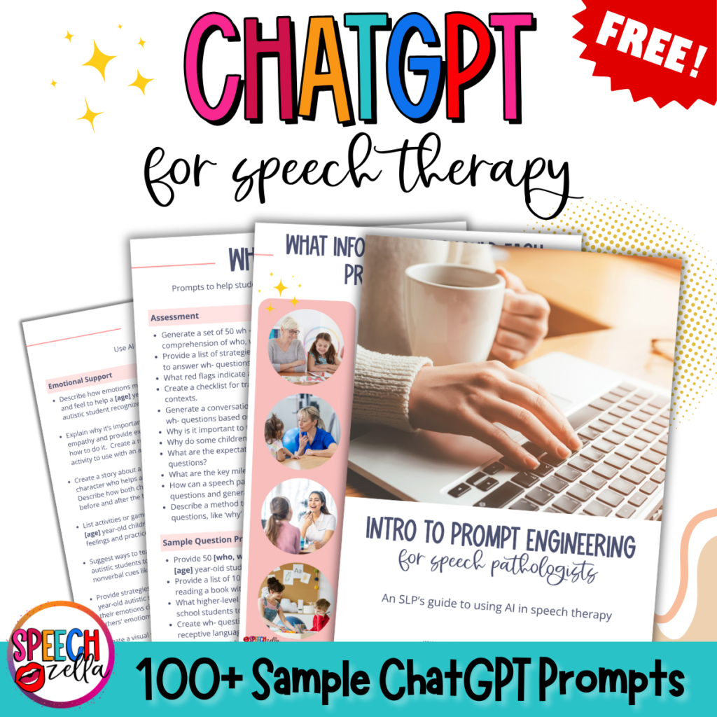 Get 100+ sample chatGPT prompts so you can find out how to use speech Therapy AI prompts today!