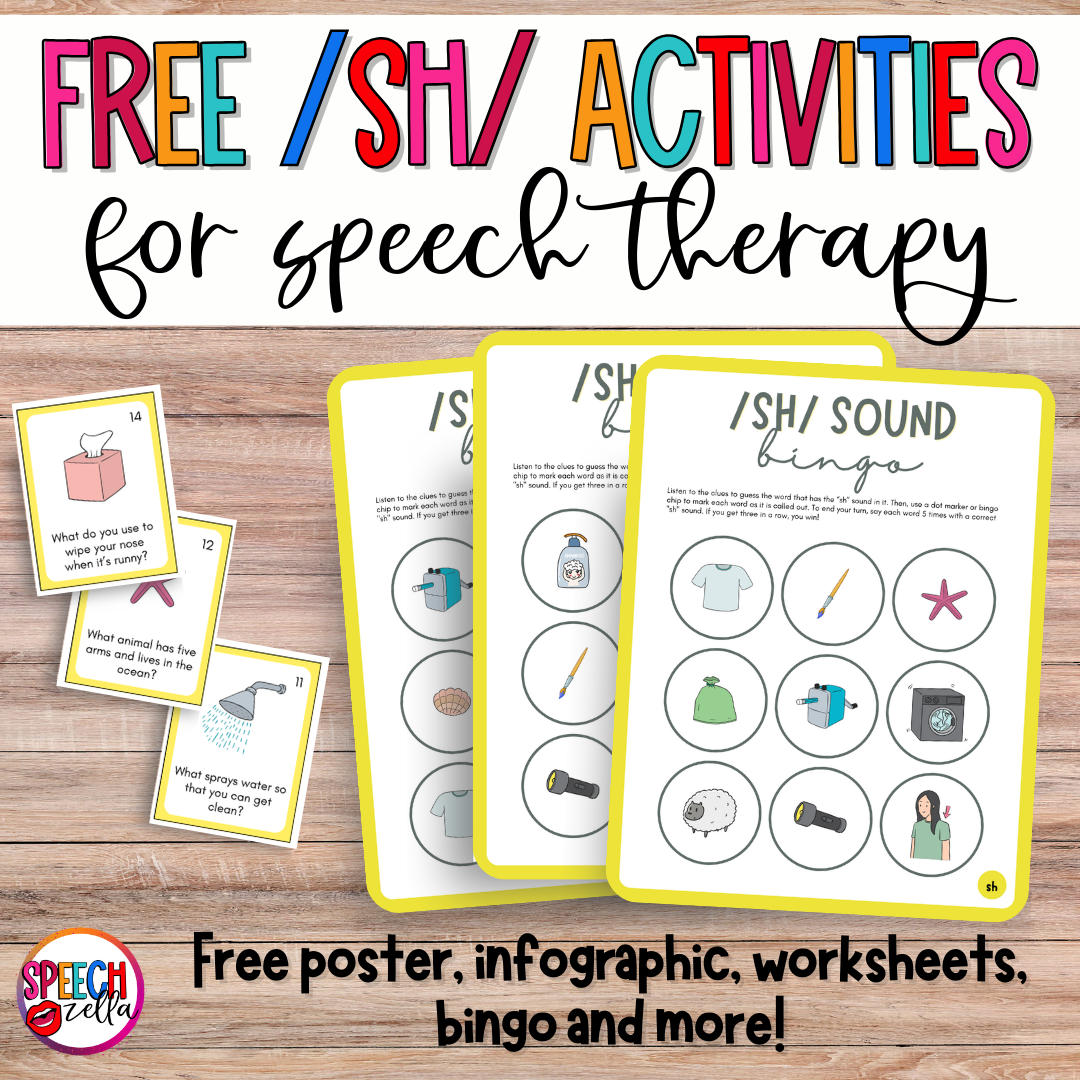 Fun SH Words Speech Therapy Activities in Canva - Speechzella