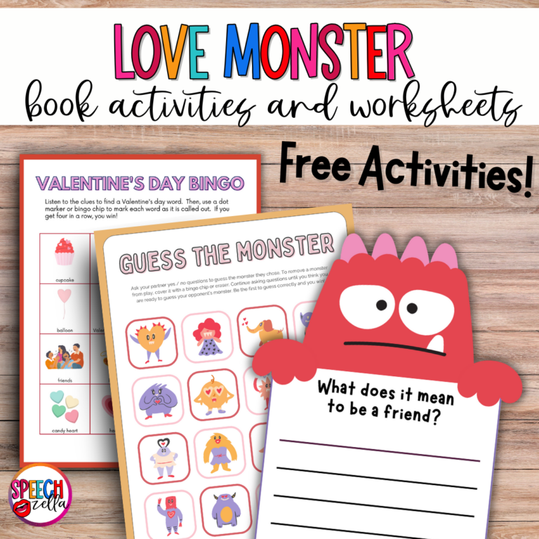 Valentine's Day book companion for the Love Monster