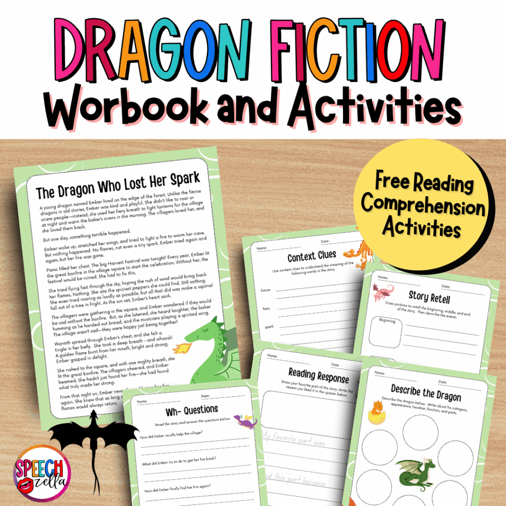 dragons reading comprehension worksheet