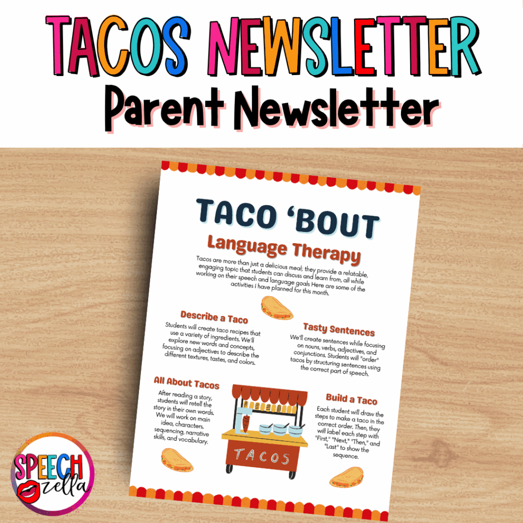 Taco newsletter for parents.