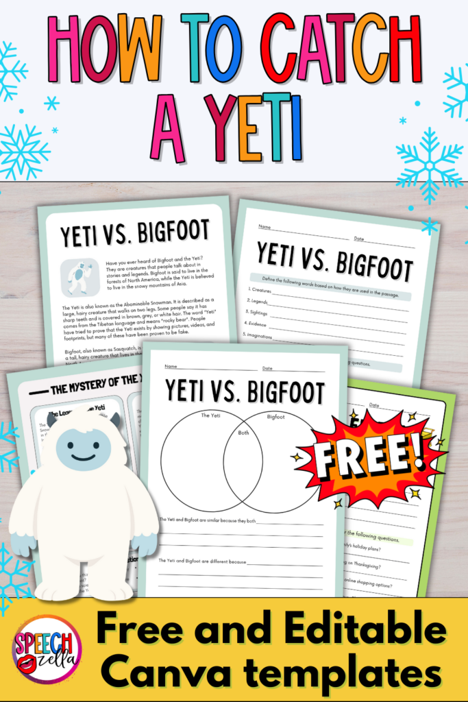 How to catch yeti activities read aloud